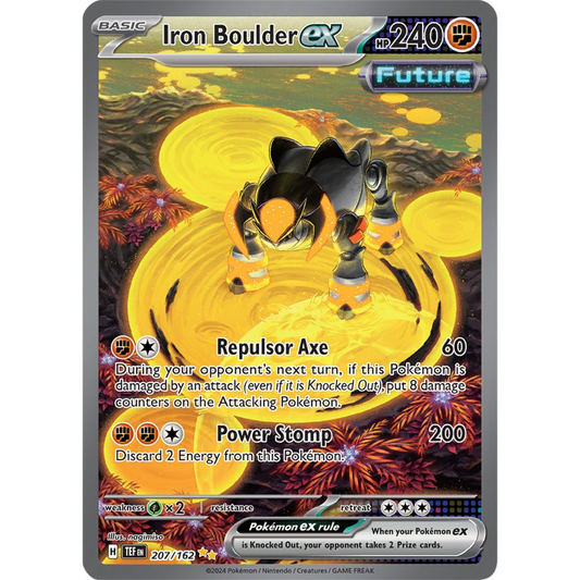POKEMON TCG - IRON BOULDER EX 207/162 TEMPORAL FORCES SPECIAL ILLUSTRATION RARE