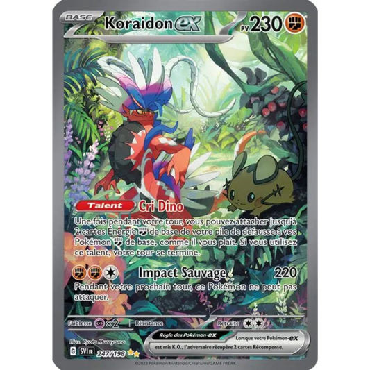 POKEMON TCG - KORAIDON EX 247/198 SCARLET & VIOLET BASE SET SPECIAL ILLUSTRATION RARE
