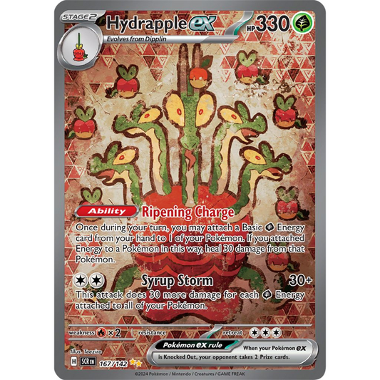 POKEMON TCG - HYDRAPPLE EX 167/142 STELLAR CROWN SPECIAL ILLUSTRATION RARE