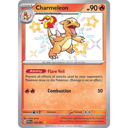 POKEMON TCG - CHARMELEON 110/091 PALDEAN FATES BABY SHINY