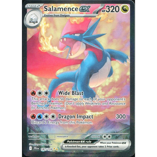 POKEMON TCG - SALAMENCE EX 187/159 JOURNEY TOGETHER SPECIAL ILLUSTRATION RARE
