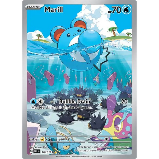 POKEMON TCG - MARILL 204/193 PALDEA EVOLVED ILLUSTRATION RARE