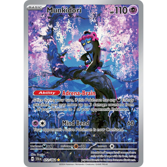 POKEMON TCG - MUNKIDORI 072/064 SHROUDED FABLE ILLUSTRATION RARE
