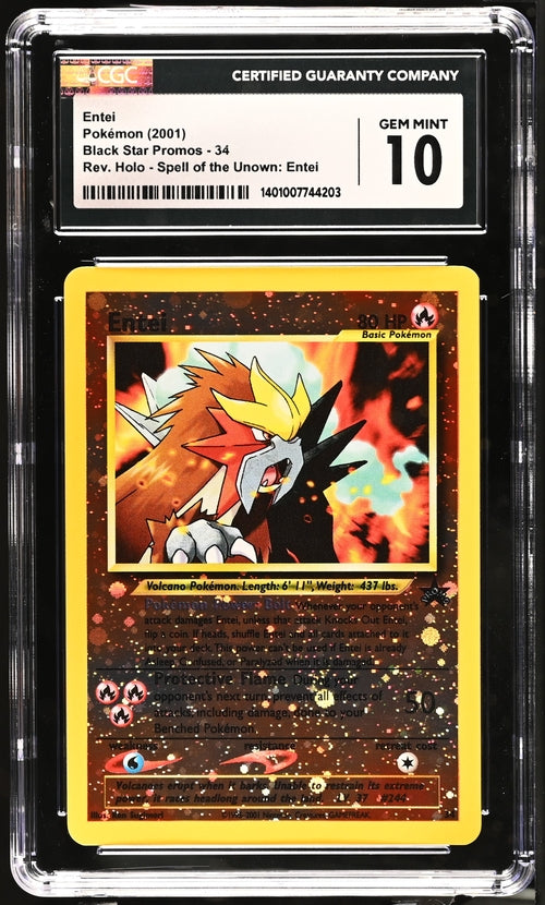 POKEMON TCG - ENTEI 34 CGC 10 BLACK STAR PROMOS