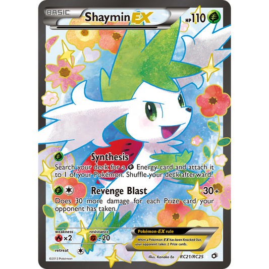 POKEMON TCG - SHAYMIN EX RC21/RC25 LEGENDARY TREASURES RADIANT COLLECTION LP