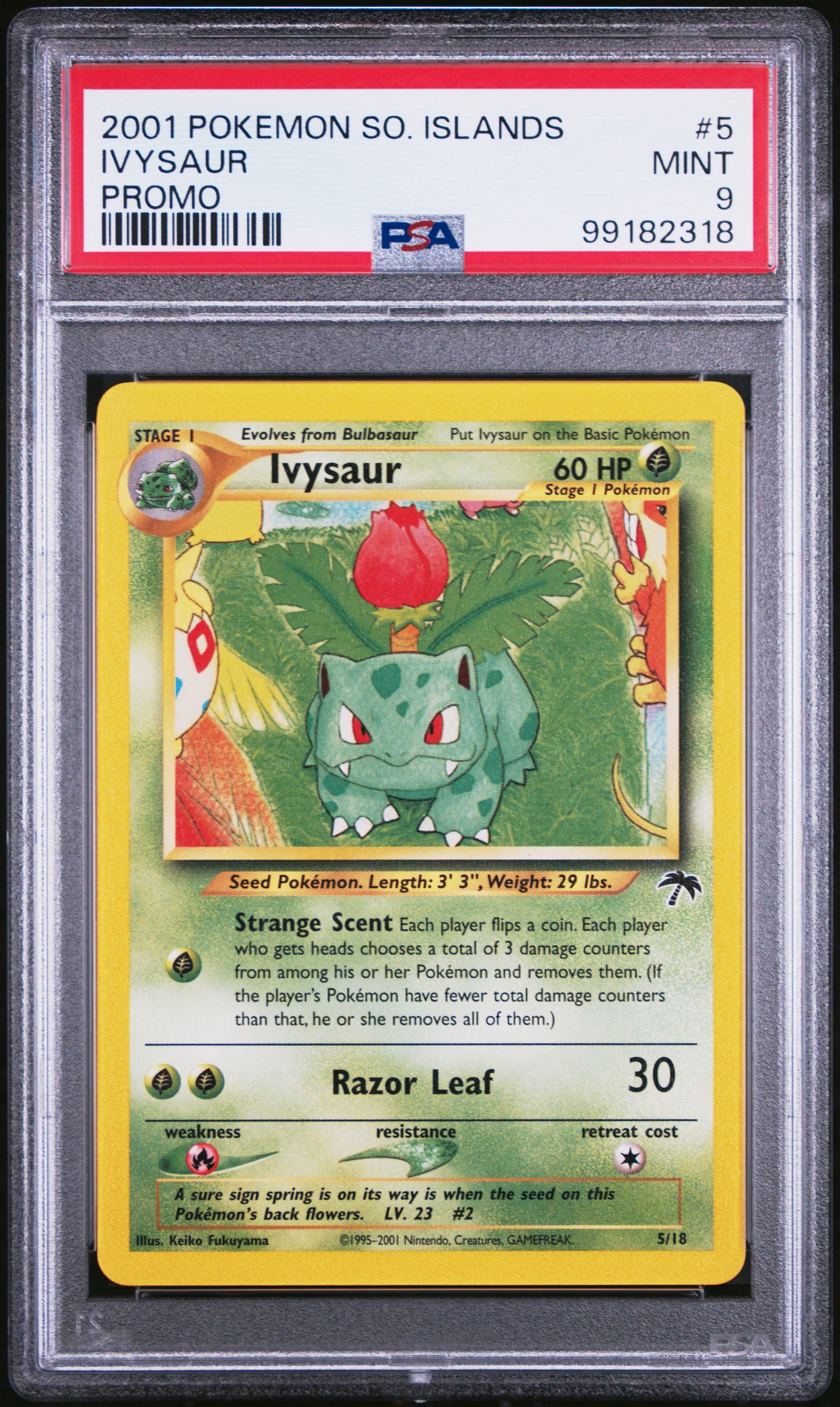 IVYSAUR 5/18 PSA 9 SOUTHERN ISLANDS PROMO POKEMON