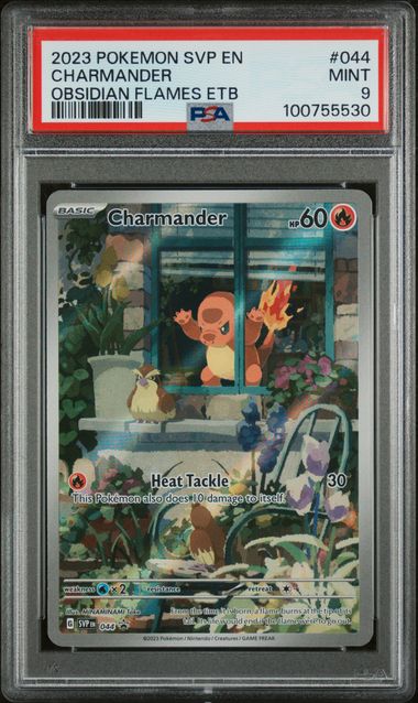 POKEMON TCG - CHARMANDER 044 POKEMON PSA 9 OBSIDIAN FLAMMES ETB PROMO