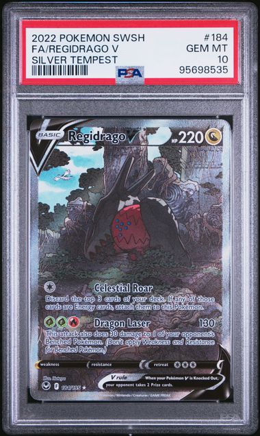 POKEMON TCG - REGIDRAGO V 184/195 SILVER TEMPEST ALTERNATE ART