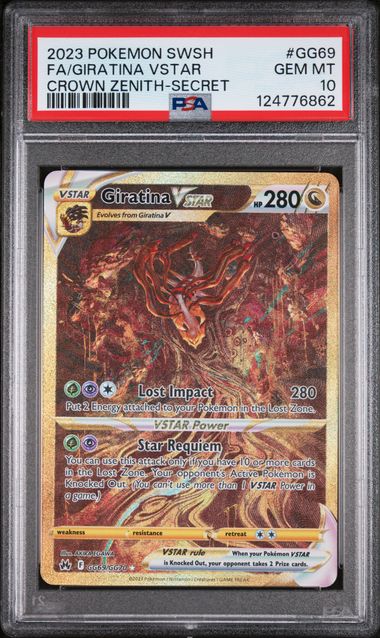 POKEMON TCG - GIRATINA VSTAR GG69/GG70 PSA 10 CROWN ZENITH SECRET RARE