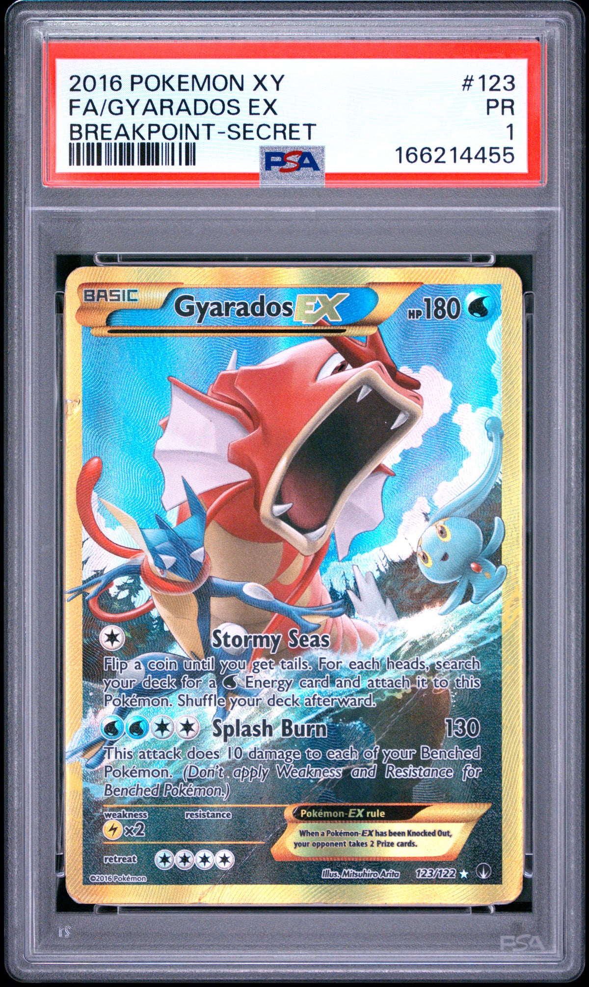 GYARADOS EX 123/122 PSA 1 SECRET BREAKPOINT POKEMON