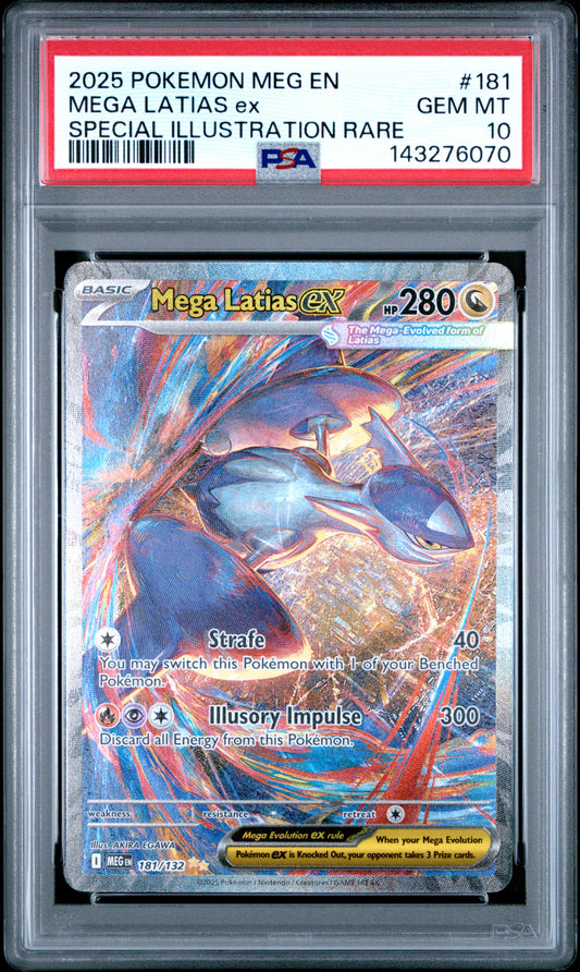 MEGA LATIAS EX 181/132 PSA 10 SPECIAL ILLUSTRATION RARE MEGA EVOLUTION POKEMON