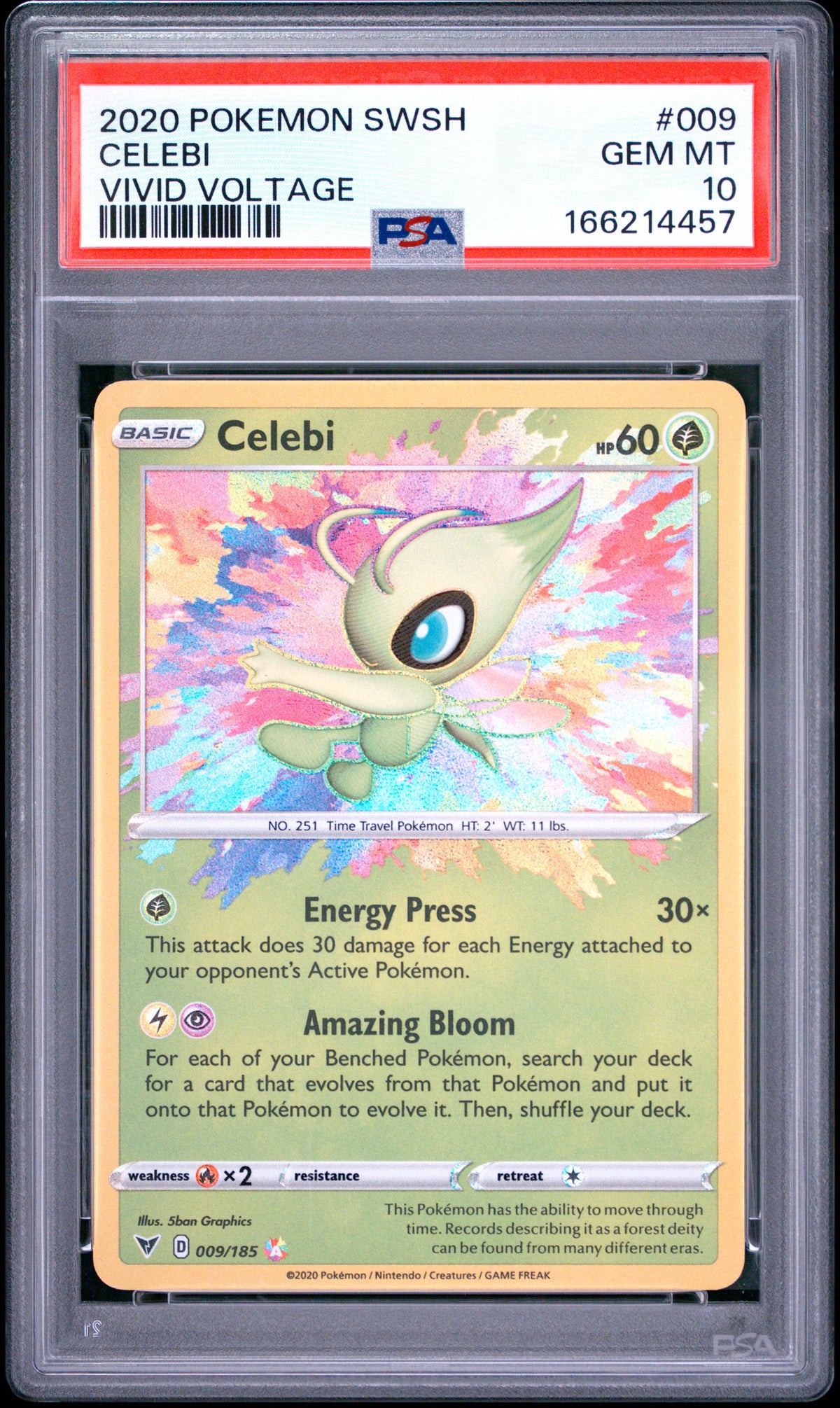 CELEBI 009/185 PSA 10 VIVID VOLTAGE POKEMON