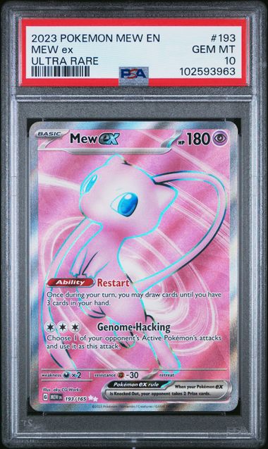 POKEMON TCG - MEW EX 193/165 POKEMON PSA 10 151 ULTRA RARE