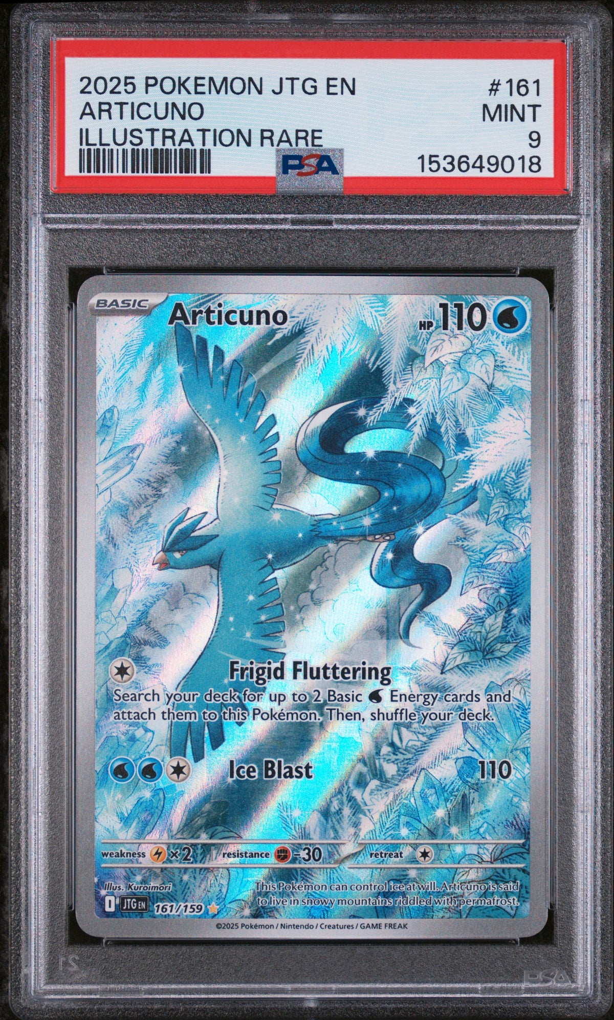 ARTICUNO 161/159 PSA 9 ILLUSTRATION RARE JOURNEY TOGETHER POKEMON