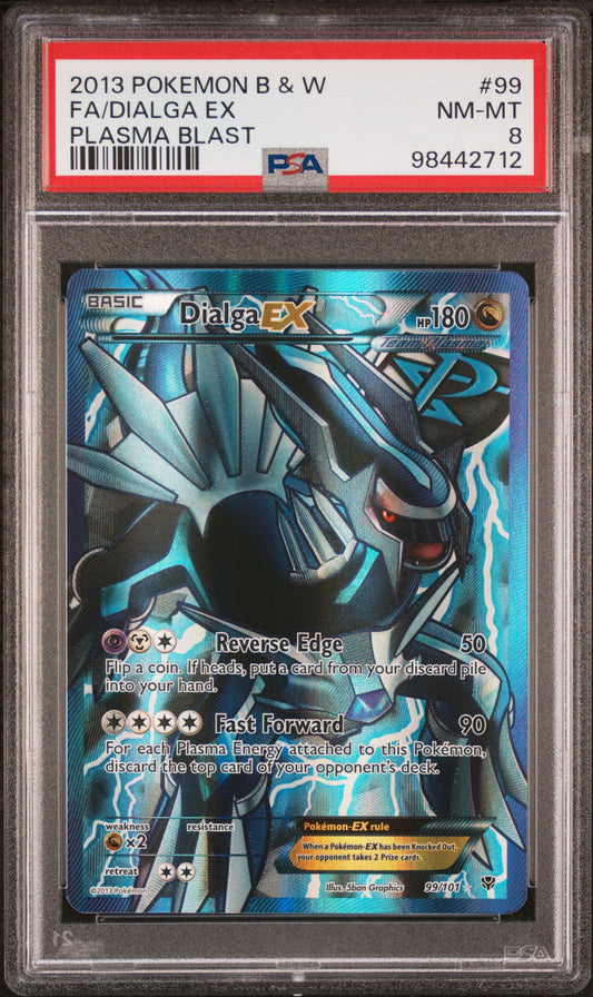 DIALGA EX 99/101 PSA 8 PLASMA BLAST POKEMON