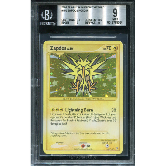 POKEMON TCG - ZAPDOS 150/147 BGS 9 SUPREME VICTORS HOLO