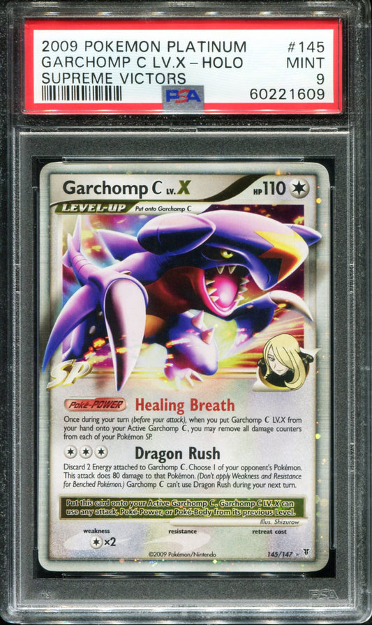 POKEMON TCG - GARCHOMP LV.X 145/147 POKEMON PSA 9 SUPREME VICTORS HOLO