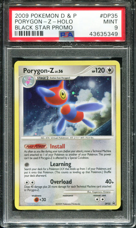 POKEMON TCG - PORYGON-Z DP35 POKEMON PSA 9 D&P BLACK STAR PROMO HOLO