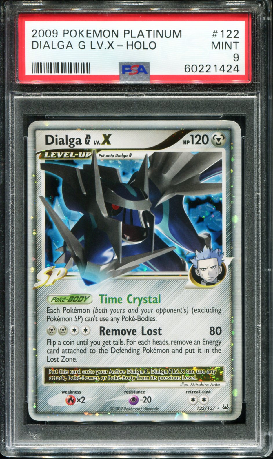 POKEMON TCG - DIALGA LV.X 122/127 POKEMON PSA 9 PLATINUM HOLO