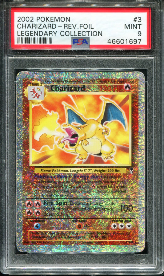 POKEMON TCG - CHARIZARD 3/110 POKEMON PSA 9 LEGENDARY COLLECTION REV HOLO