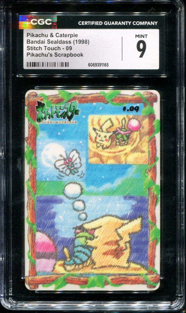 POKEMON TCG - PIKACHU & CATERPIE 09 CGC 9 PIKACHU'S SCRAPBOOK