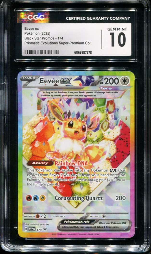 POKEMON TCG - EEVEE EX 174 CGC 10 PRISMATIC ETB SPECIAL ILLUSTRATION RARE