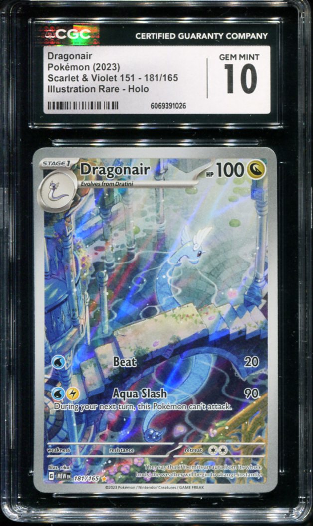 POKEMON TCG - DRAGONAIR 181/165 CGC 10 151 ILLUSTRATION RARE