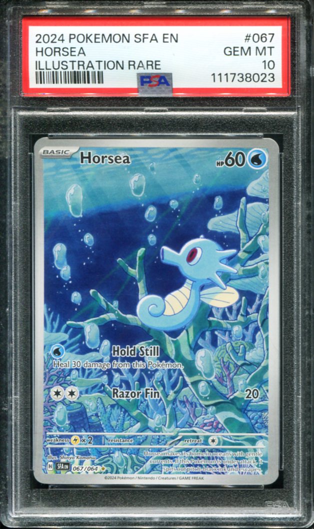 POKEMON TCG - HORSEA 067/064 PSA 10 SHROUDED FABLE ILLUSTRATION RARE
