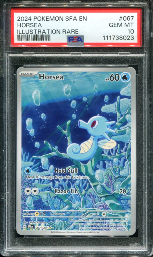POKEMON TCG - HORSEA 067/064 PSA 10 SHROUDED FABLE ILLUSTRATION RARE