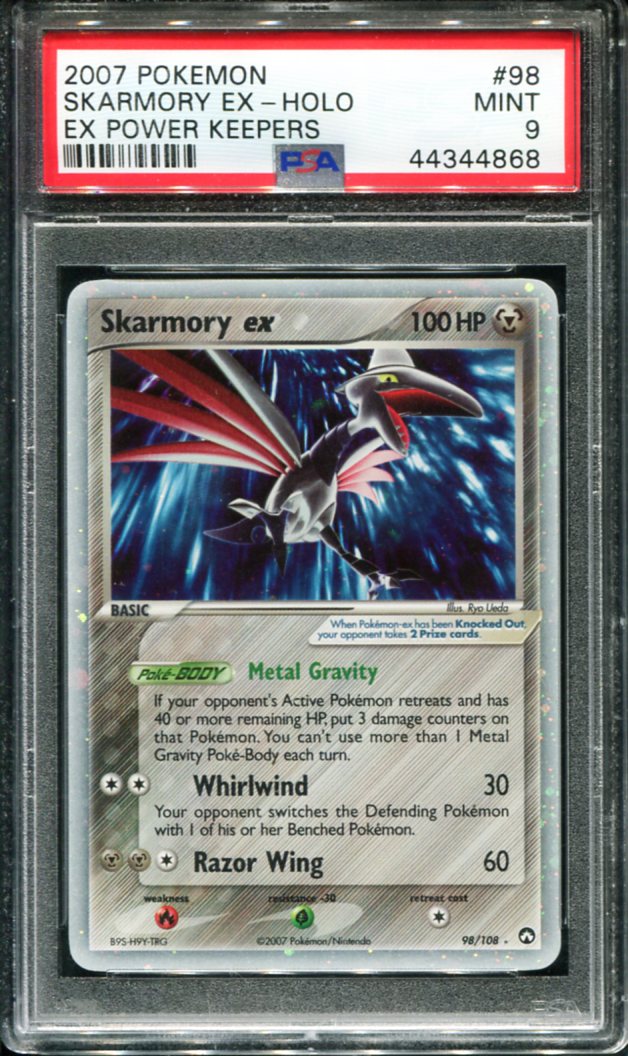 POKEMON TCG - SCARMORY EX 98/108 PSA 9 EX POWER KEEPERS HOLO RARE