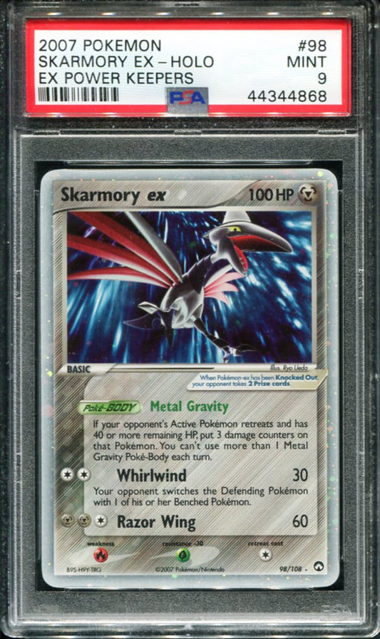 POKEMON TCG - SCARMORY EX 98/108 PSA 9 EX POWER KEEPERS HOLO RARE