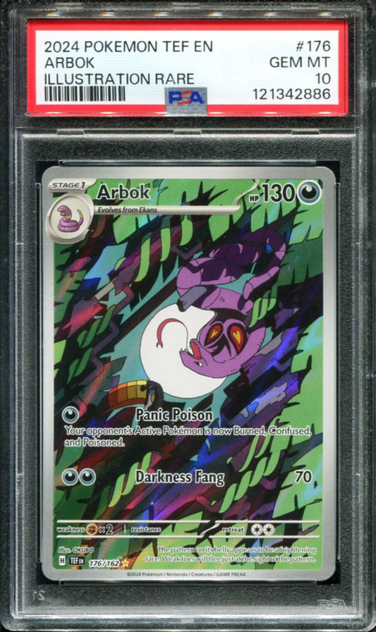 POKEMON TCG - ARBOK 176/162 PSA 10 TEMPORAL FORCES ILLUSTRATION RARE