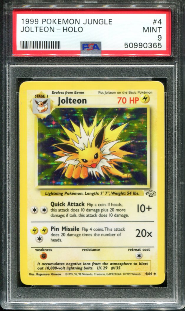 POKEMON TCG - JOLTEON 4/64 PSA 9 JUNGLE HOLO RARE