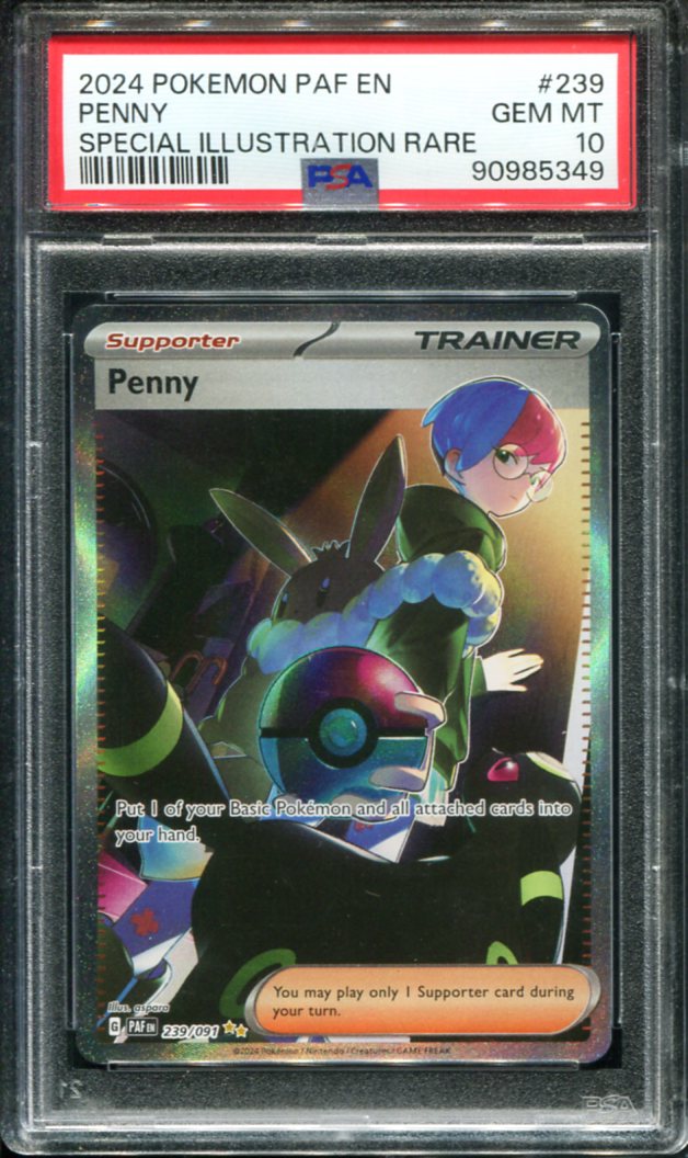 POKEMON TCG - PENNY 239/091 PSA 10 PALDEAN FATES SPECIAL ILLUSTRATION RARE
