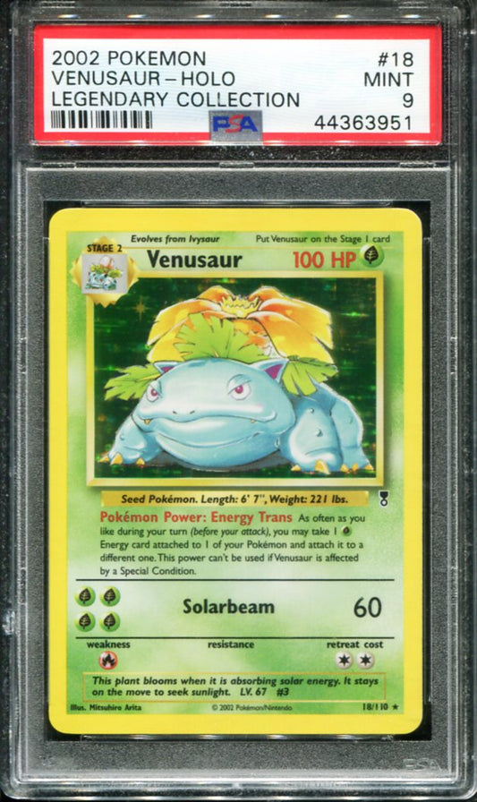 POKEMON TCG - VENUSAUR 18/110 PSA 9 LEGENDARY COLLECTION PSA 9