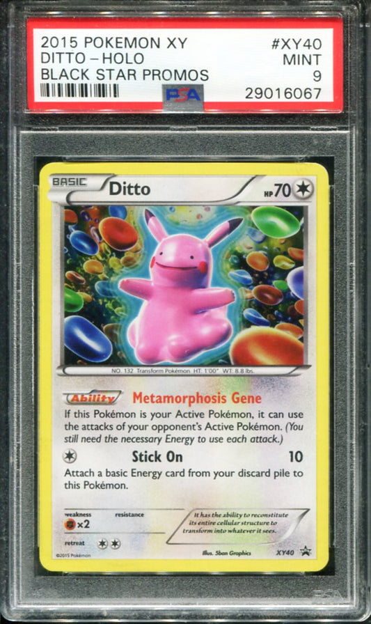 POKEMON TCG - DITTO XY40 PSA 9 XY BLACK STAR PROMOS