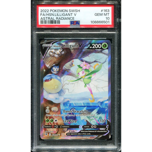 POKEMON TCG - HISUIAN LILLIGANT V 163/189 POKEMON PSA 10 ASTRAL RADIANCE ALTERNATE ART
