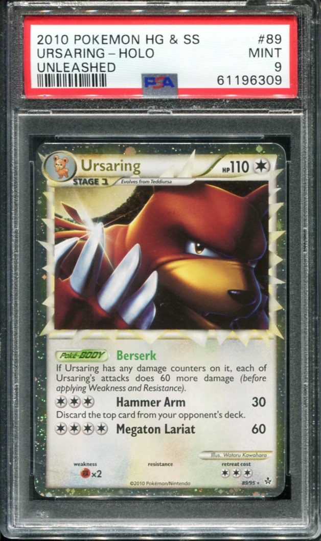 POKEMON TCG - URSARING 89/95 PSA 9 UNLEASHED HOLO RARE