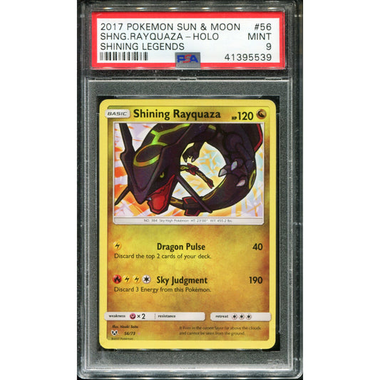 POKEMON TCG - SHINING RAYQUAZA 56/73 POKEMON PSA 9 SHINING LEGENDS HOLO