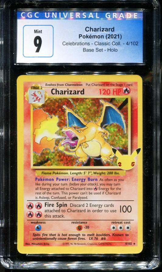 POKEMON TCG - CHARIZARD 4/102 CGC 9 CELEBRATIONS CLASSIC COLLECTIONS