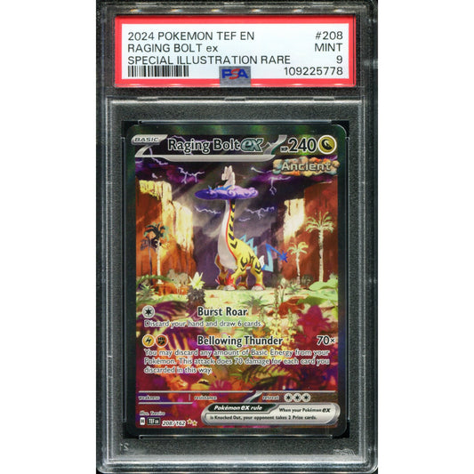 POKEMON TCG - RAGING BOLT EX 208/162 POKEMON PSA 9 TEMPORAL FORCES SPECIAL ILLUSTRATION RARE