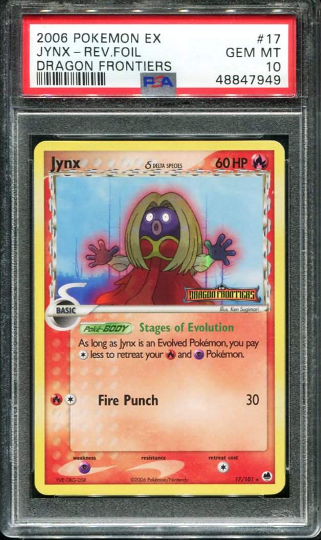 POKEMON TCG - JYNX 17/101 PSA 10 DRAGON FRONTIERS REVERSE HOLO