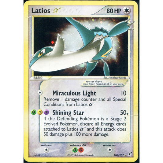POKEMON TCG - LATIOS GOLD STAR 106/107 EX DEOXYS