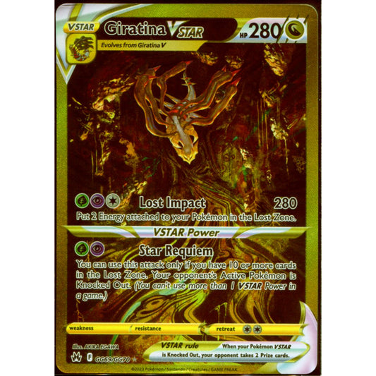 POKEMON TCG - GIRATINA VMAX GG69/GG70 CROWN ZENITH GOLD RARE