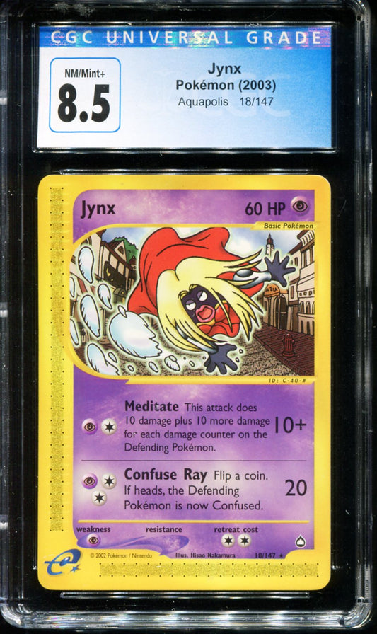 POKEMON TCG - JYNX 18/147 CGC 8.5 AQUAPOLIS
