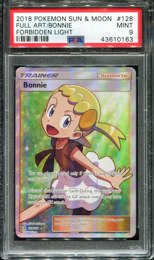 POKEMON TCG - BONNIE 128/131 PSA 9 FORBIDDEN LIGHT FULL ART