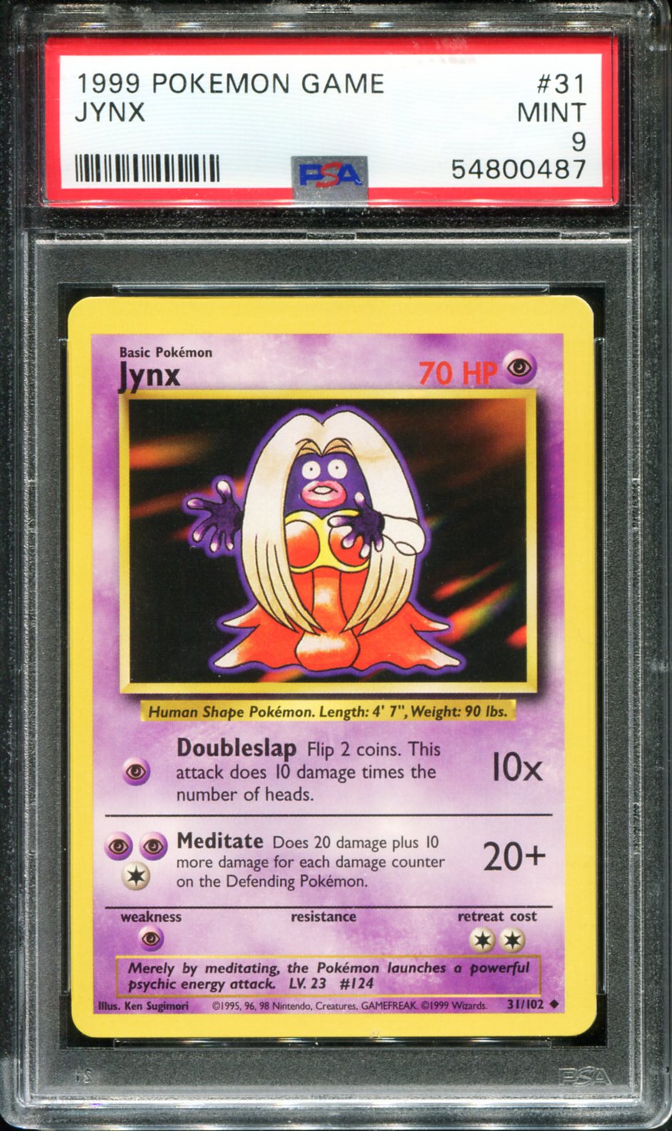 POKEMON TCG - JYNX 31/102 PSA 9 BASE SET NON HOLO