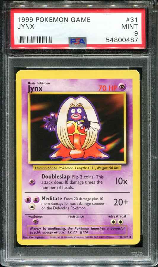 POKEMON TCG - JYNX 31/102 PSA 9 BASE SET NON HOLO