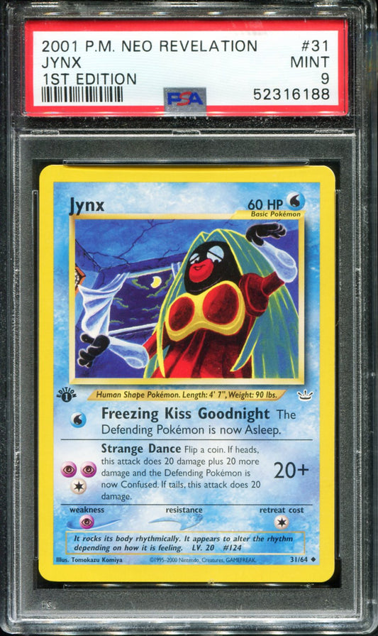 POKEMON TCG - JYNX 31/64 PSA 9 NEO REVELATION FIRST EDITION