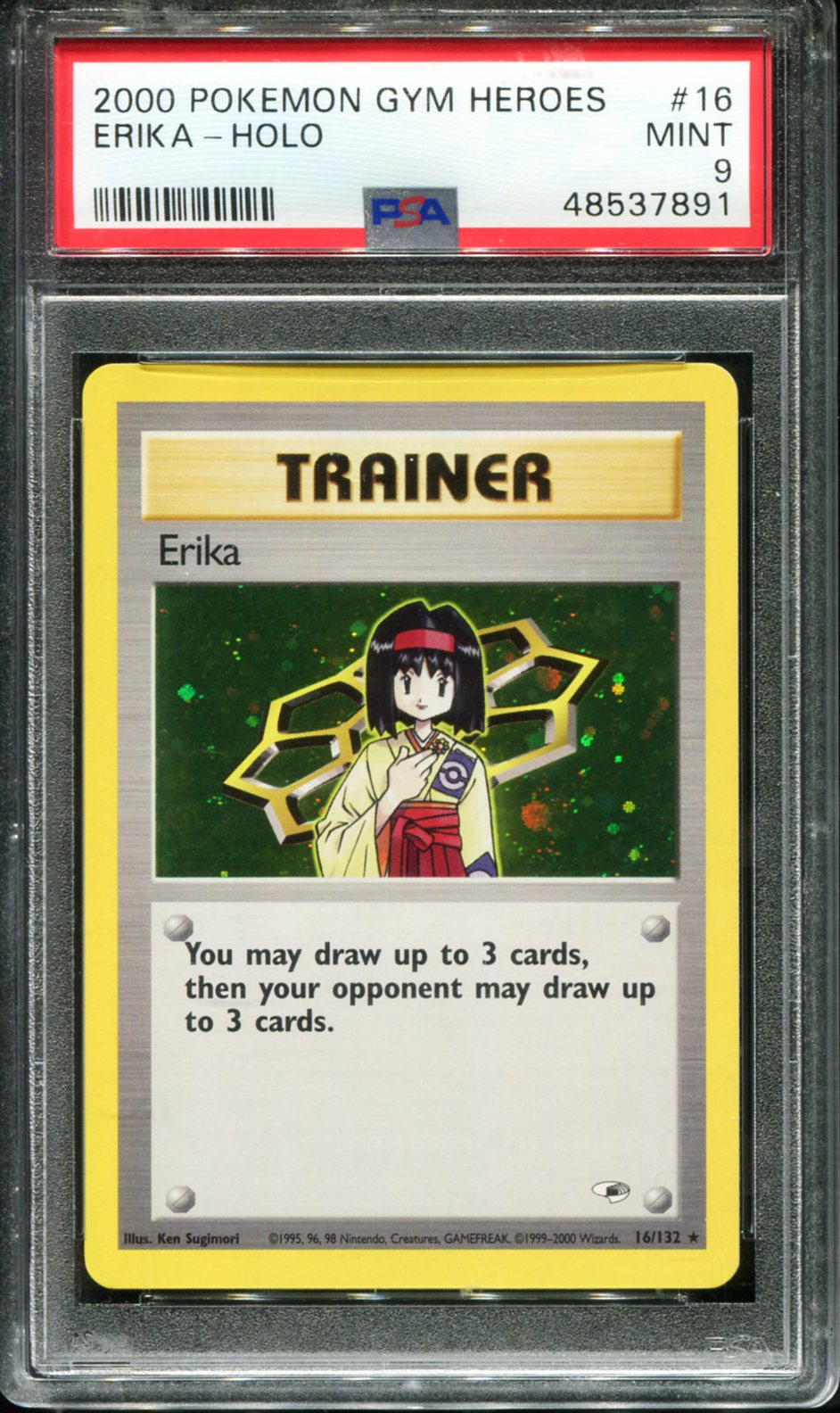 POKEMON TCG - ERIKA 16/132 PSA 9 GYM HEROS HOLO